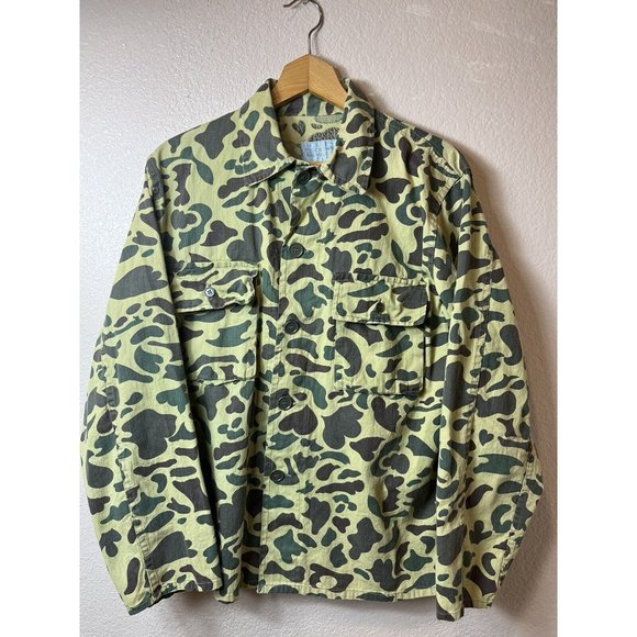 VTG 60’s Crown King Gold Label Camo Hunting Set - Pants 36x30 L/S Coat Large - Picture 8 of 15